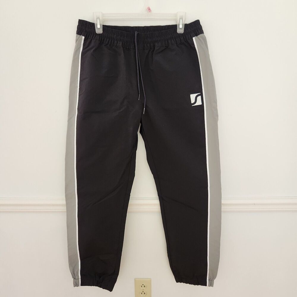 New Stussy Autopark Contrast Pants Size Large Womens Black Water Resistant Nylon